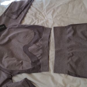 Kimberly C crop top and biking legging